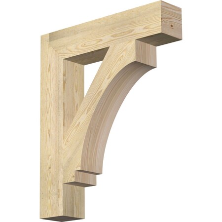 Ekena Millwork Imperial Block Rough Sawn Bracket, Douglas Fir, 6"W x 30"D x 36"H BKT06X30X36IMP05RDF